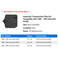 thumbnail image 2 of Automatic Transmission Filter Kit - Compatible with 1988 - 1989 Chevy K3500, 2 of 2