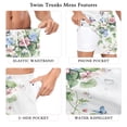 thumbnail image 5 of joogoo Men's Watercolor Flower Butterfly Swim Trunks with Liner Pocket Beach Shorts XX-Large, 5 of 9
