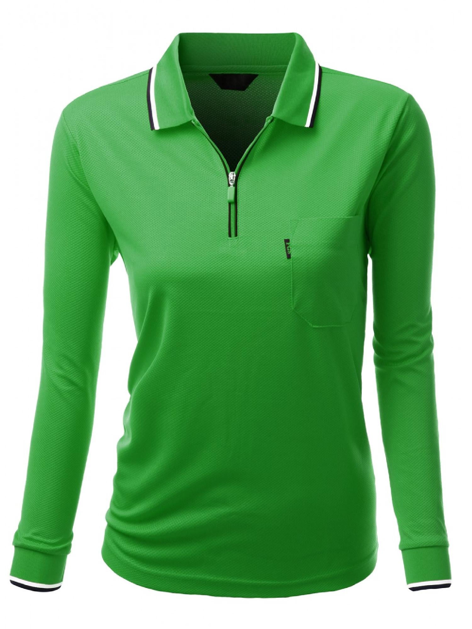 women's long sleeve polo shirts walmart