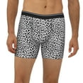 thumbnail image 2 of Xecao Black Leopard Print Boxer Briefs for Men's Stretch Moisture-Wicking Underwear, Mid-Rise Classics breathable fabric, 2 of 7