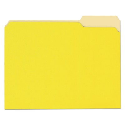 UPC 087547105047 product image for Deluxe Colored Top Tab File Folders  1/3-Cut Tabs  Letter Size  Yellowith Light  | upcitemdb.com
