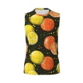 thumbnail image 6 of Lsque Orange Lemon Print Men's Cotton Blend Sleeveless Muscle Shirts (S-3XL)- Moisture Wicking, Odor Protection, UPF 30+,Medium, 6 of 8