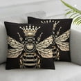 thumbnail image 3 of nygtbtfer  Gold Honey Birds Crown Pillow Covers Animal King Queen Jewelry Soft Throw Pillowcases Cushion Cover for Couch Bedroom  White, 3 of 7
