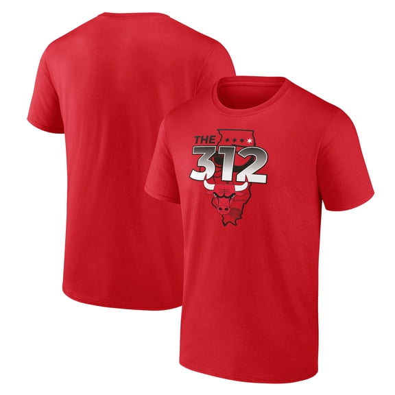 Men's Red Chicago Bulls Pick & Roll Coverage T-Shirt