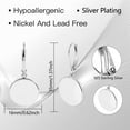 thumbnail image 6 of Lancharmed Silver Plated Earrings French Ear Hook Round Glossy Women  Dangle  Earrings for Women, 6 of 8