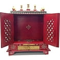 thumbnail image 3 of Shivay Arts Wooden Temple Mandir Pooja Ghar Mandapam Mandap for Worship with Door, 3 of 4