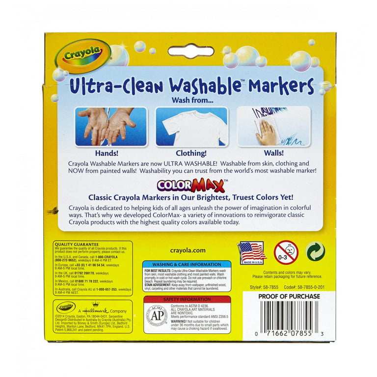 Crayola Ultra-Clean Color Max Broad Line Washable Markers-Multicultural  10/Pkg - 071662078577