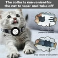 thumbnail image 4 of Cat Collar Airtag Holder,Reflective Waterproof Cat Collar with Bell,Airtag Holder Width 0.4 inch, Adjustable Strap with Breakaway Safety Buckle for Kitten Cats Pets Puppy Grey, 4 of 5
