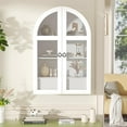 thumbnail image 6 of Medicine Cabinet with Tempered Glass Door, Arched Bathroom Wall Cabinet with Adjustable Shelf, for Kitchen, Living Room, Entryway, Laundry Room, Apartment, Office, Small Space, White, 6 of 9