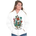 thumbnail image 4 of Wild and Free Bald Eagle Rose Tattoo Zip Up Hoodie Men's Women's Brisco Brands S, 4 of 6