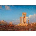thumbnail image 2 of Félix Ziem 14x11 Black Ornate Wood Framed Double Matted Museum Art Print Titled: Ruins, Palmyra, 2 of 5