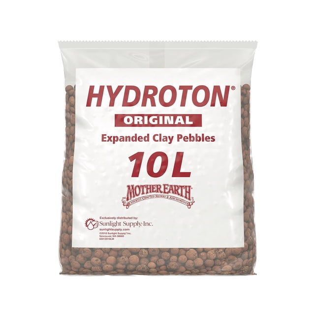 Clay Pebbles Hydroton Original, 10 L, ligero, Alemania