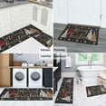 thumbnail image 6 of Christmas Kitchen Rug Set of 2 Absobent Kitchen Mats for Floor,Merry Christmas Leopard Print Tree Snowflake Kitchen Floor Mats for Bathroom,Room Cooking (47x17+30x17in), 6 of 7