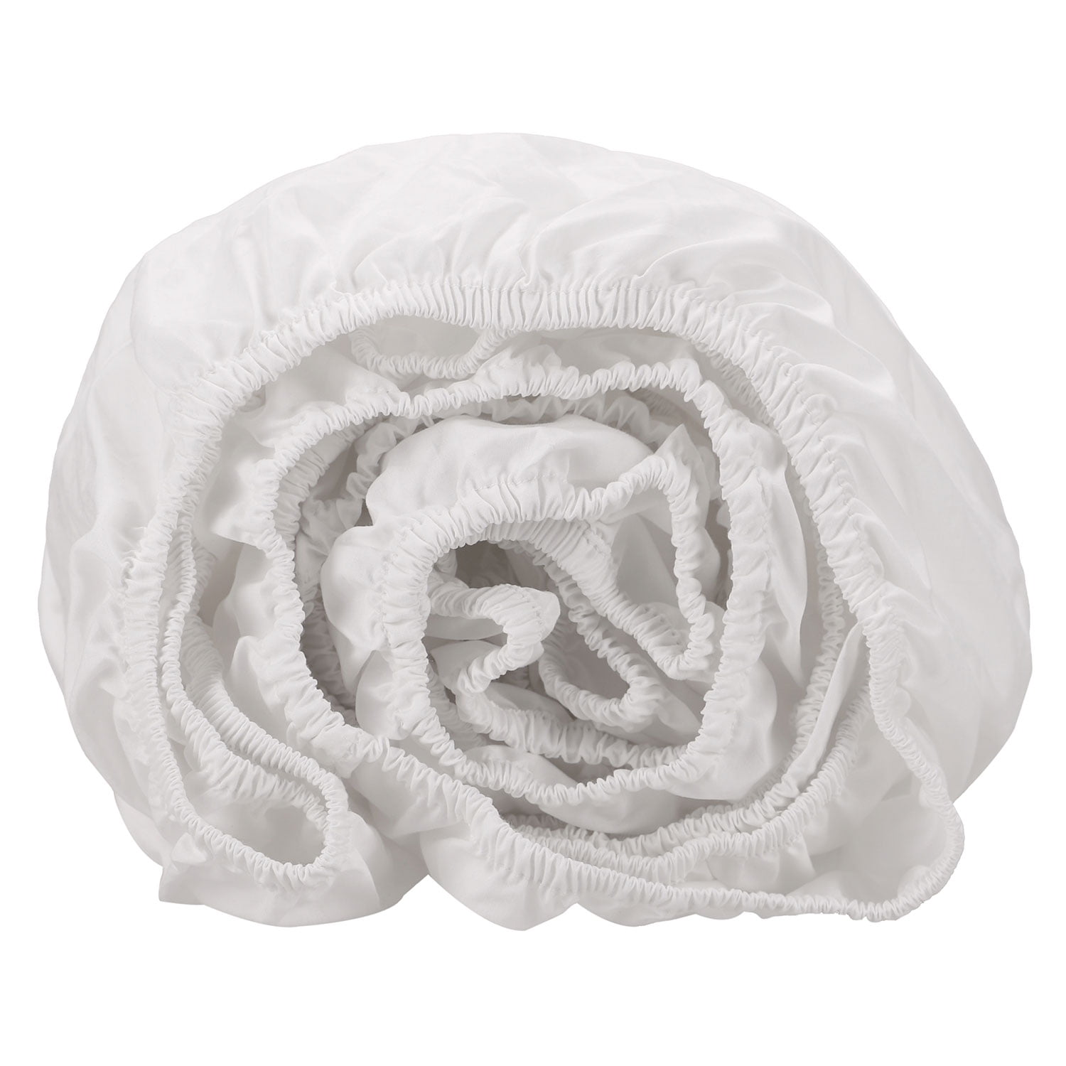 SUNDAY HOME 100 Cotton Percale QueenFitted Sheet White