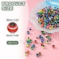 thumbnail image 2 of Uxcell 200 Pcs 6mm Evil Eye Beads, Resin Turkish Evil Eye Charm Handmade Round Beads Loose Spacer Beads Great for DIY Art Craft Bracelet Necklace Earrings Making (Red), 2 of 5