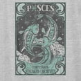 thumbnail image 2 of Women's Lost Gods Vintage Pisces Card  Graphic Tee Athletic Heather Medium, 2 of 4