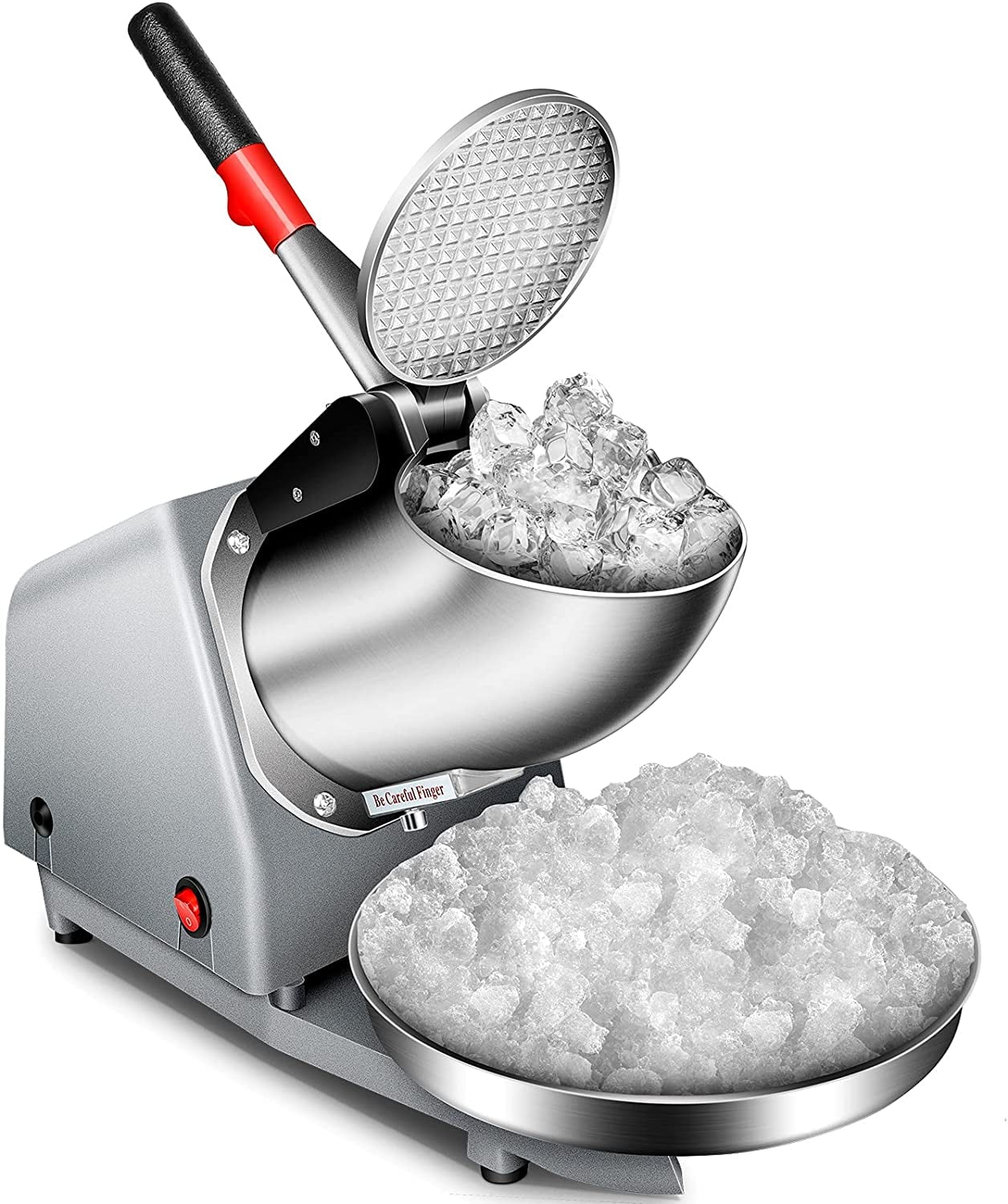 Goplus Electric Ice Crusher Shaver Machine Snow Cone Maker Shaved Ice 143 lbs
