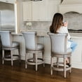 thumbnail image 3 of Maven Lane Pullman Wooden Swivel Kitchen Stool, Reclaimed Oak, Set of 4, 3 of 6