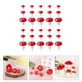 thumbnail image 4 of 60 Pcs Mushroom Cake Toppers Hat DIY Pick Insert Birthday Decoration Fairy Cupcake Picks Dessert Baby, 4 of 6