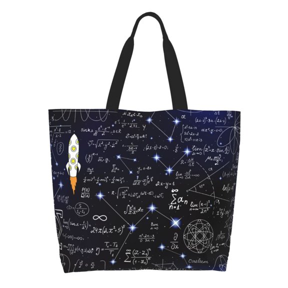 Honeii Physical Formulas Print Tote Bag for Women, Foldable Tote Bag Large Shoulder Bag Top Handle Handbag for Travel, Work