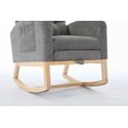 thumbnail image 3 of Modern Rocking Chair with Solid Wood Legs & Adjustable Footrest, High Back Ergonomic Design, Side Pocket Armchair for Living Room & Nursery Use, Parent & Baby Comfort, 3 of 9