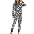 thumbnail image 3 of Tracksuit Set Round Neck Various Specifications Long Sleeve Soft Breathable Colored Pajamas Set for Home Men Women 8409 M, 3 of 5