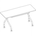 thumbnail image 5 of Lorell Espresso/Black Training Table Rectangle Top - Four Leg Base - 4 Legs - 60" Table Top Width x 23.50" Table Top Depth - 29.50" Height x 59" Width x 23.63" Depth - Assembly Required - Espresso, Bl, 5 of 6