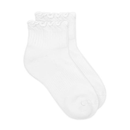 

Jefferies Socks Girls Girl s Seamless Ruffle Sport Quarter Socks 1 Pack White Small White Small US