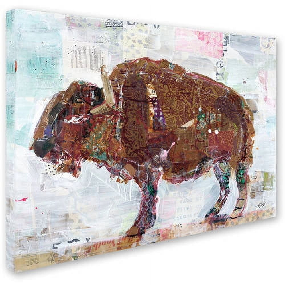 Trademark Fine Art "El Buffalo Brown Crop" Canvas Art by Kellie Day