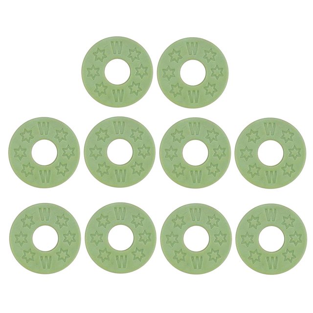 Arandela de Bloqueo de Correa de Goma Sunnimix de 10 Piezas para Bajo de Guitarra Eléctrica Acústica Verde