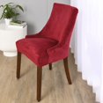 thumbnail image 2 of Funda de asiento Zulema para silla con respaldo de Oreja Vino rojo, 2 of 8