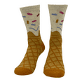 thumbnail image 4 of Women's Ice Cream Cone Socks Funny Cute Sweet Dessert Lovers Footwear, 4 of 7