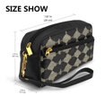 thumbnail image 3 of Portable Makeup Storage Bag 7.87×3.35×2.16in Portable Design Pu Leather Made Of A Bag For Multi-Use Darkvoilet Houndstooth Checkered_1, 3 of 4