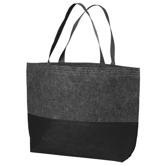 Mafoose Large Felt Grocery Tote Black/ Felt Charcoal