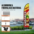 thumbnail image 4 of KFFKFF Feather Flag Kit for Burger Joints - Outdoor Business Promotion, Comes with 1 Flag, Pole, and Ground Stake, Eye-Catching Swooper Flag, 16.3 FT, 4 of 9