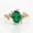 Rose Plated, variant on Oval Cut Emerald & Marquise Cut Diamond Engagement Ring, May Birthstone Ring, Dainty Wedding Ring, Twig Leaf Band Ring, Nature Inspired Ring, Handmade Jewelry