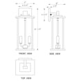 thumbnail image 7 of C Cattleya 2-Pack Classic Matte Black Outdoor Wall Lantern with Clear Glass Shade, 7 of 7