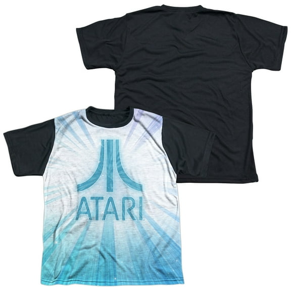 Atari - Burst Logo - Youth Short Sleeve Black Back Shirt - Large