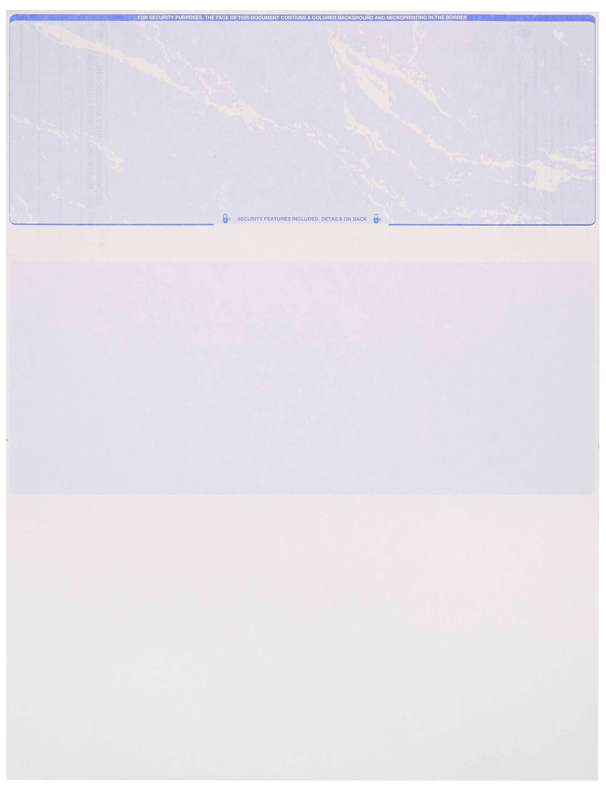 Blank Checks Paper stock Check on Top Sky Blue Premium500 Count NEW