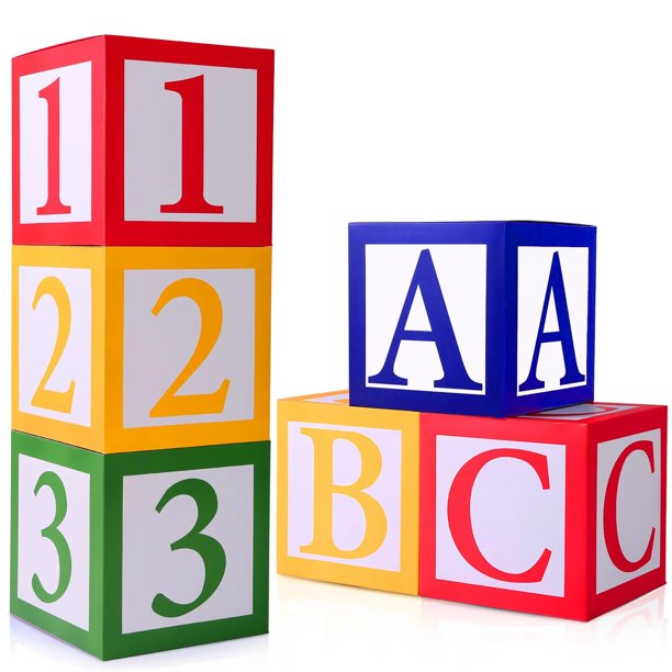 Cajas para globos PFAMKEER ABC y 123 Friend Street, 6 unidades