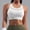 White, variant on Women's High Neck Racerback Sports Bra Mesh Panel High Support Workout Bra Padded Wireless Yoga Bra