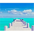 thumbnail image 1 of Trademark Fine Art Turks Pier by Preston, Wood Slats 18x22, Multi-Color, 1 of 8