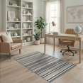 thumbnail image 2 of ODIKA 4'x6' Washable Area Rug Nautical Navy Horizontal Banded Seaside Stripe That Couch Vintage for Bedroom, Reading Nook, Pet Friendly & Non-Shedding, 2 of 7