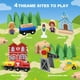 thumbnail image 5 of Set de tren TOY Life de madera con grúa, 60 unidades, para niños de 3 años, 5 of 9