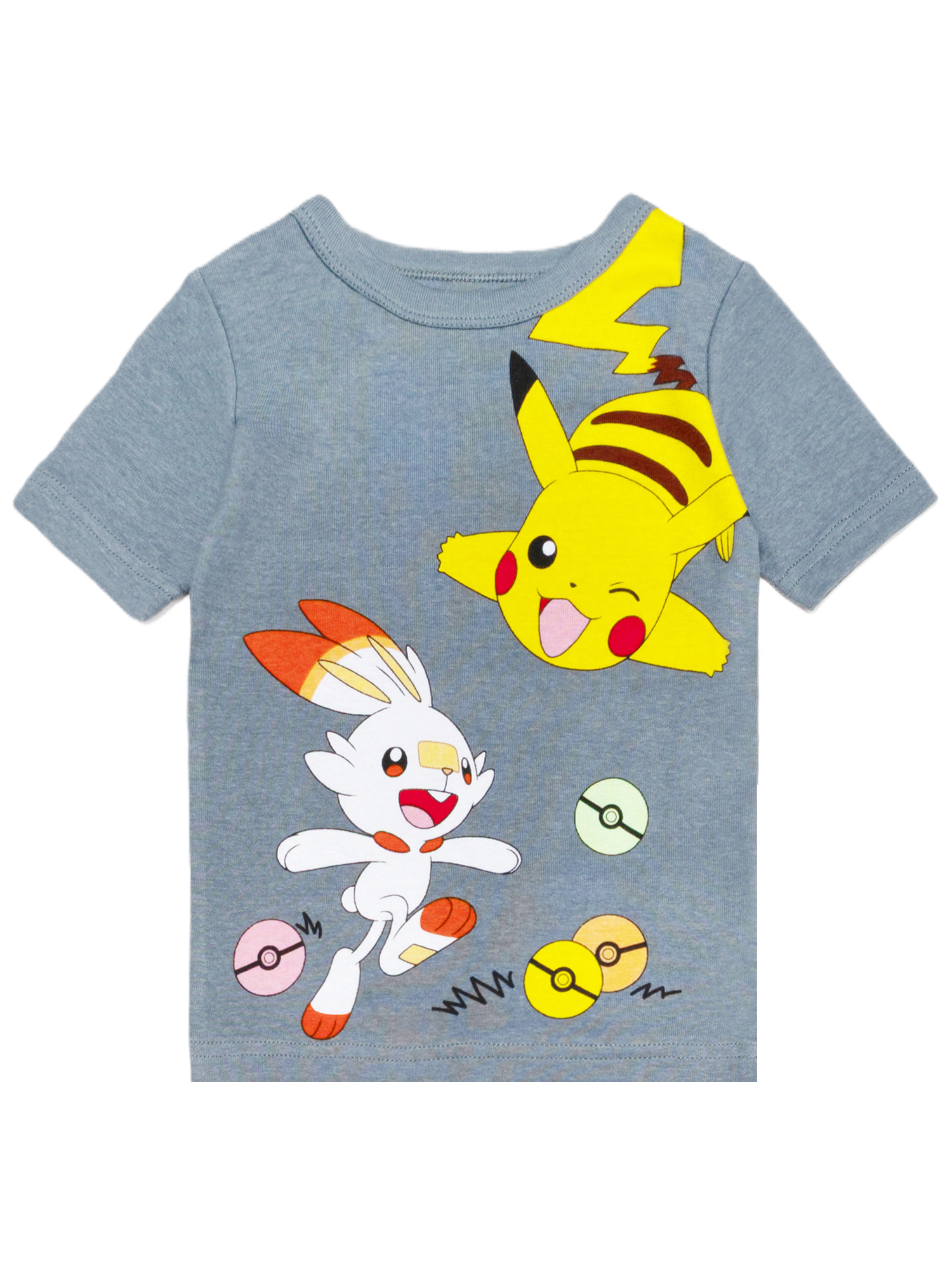 Pokemon Boys 2-Piece Long Sleeve Top and Pant Snug Fit Pajama Set, Sizes 4-11
