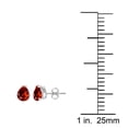 thumbnail image 3 of Pear Garnet Earrings in Sterling Silver ( 8x6 mm ), 3 of 4