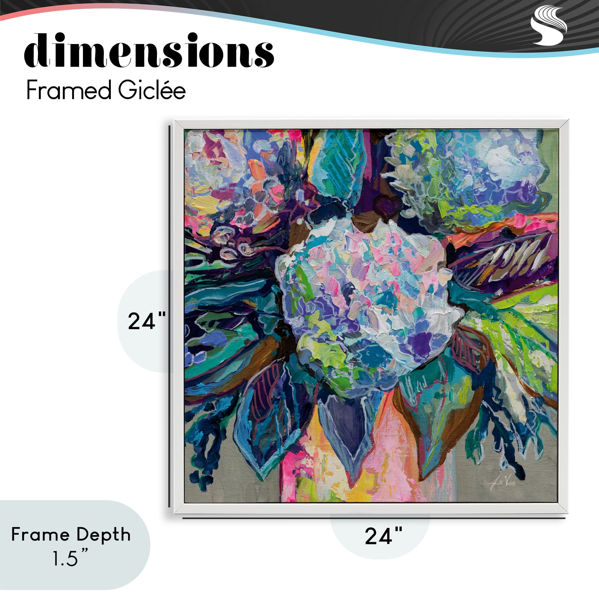 Stupell Industries Love That Gives Bouquet White Framed Giclee Art, design by Jeanette Vertentes