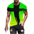 thumbnail image 2 of Drppepioner Blouses d'Été Mode Hommes Confortable Impression Manches Courtes Blouses Col Rond Chemisesblouses d'Été Hommes Mode Hommes Confortable Impression Manches Courtes Col Rond Blouses Chemises Vert 12(XXL), 2 of 5