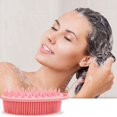 thumbnail image 7 of 2-in-1 shower shampoo brush, shower silicone body scrub, exfoliating body brush, high-quality silicone loofah, scalp massag (Sky Blue), 7 of 7