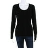 Pre-owned|Escada Womens Scoop Neck Long Sleeve Sweater Black Wool Size EUR 42